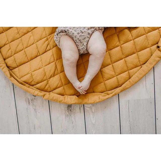 Play & Go Playmat & Storage Bag - Organic Mustard Chai Tea - Laadlee