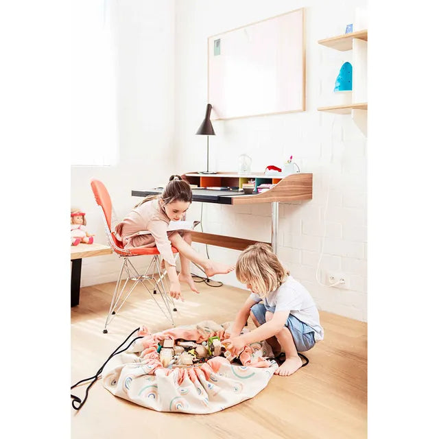 Play & Go Playmat & Storage Bag - Rainbows - Laadlee