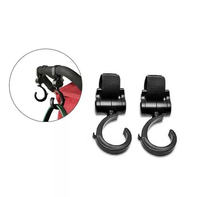Pikkaboo - 2pcs Multi Purpose 360 Swivel Hooks - Black - Laadlee