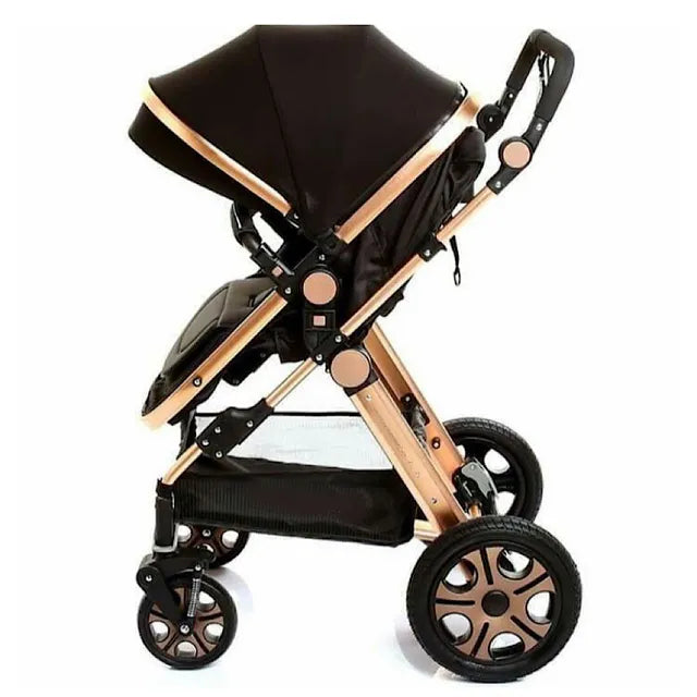 Pikkaboo - 4in1 Luxury Stroller Travel System - Black - Laadlee
