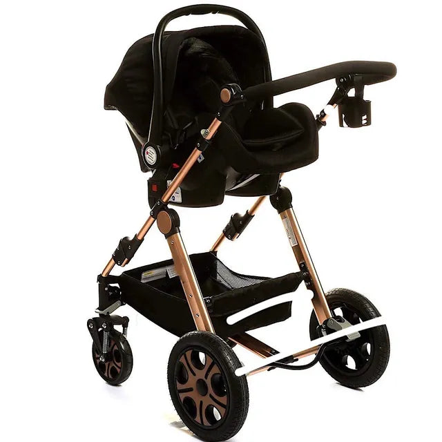 Pikkaboo - 4in1 Luxury Stroller Travel System - Black - Laadlee