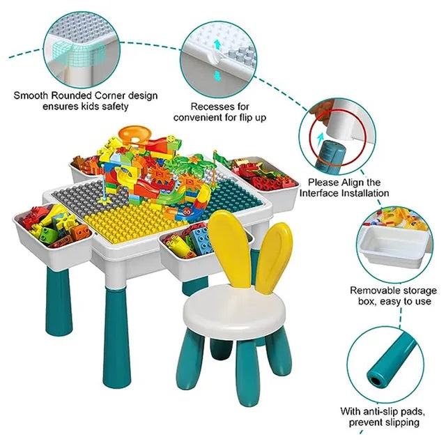 Pikkaboo Build & Play LEGO Table - Laadlee