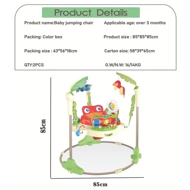 Pikkaboo Musical Frog Baby Jumperoo - Laadlee