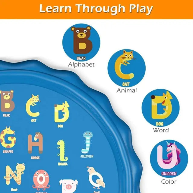 Pikkaboo Splash & Sprinkler Outdoor Inflatable Water Pad - Laadlee