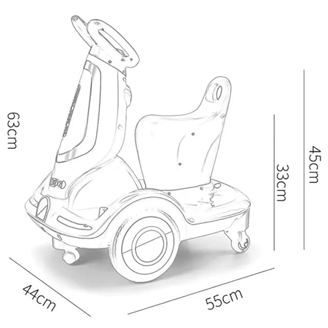 Pikkaboo Toddler Four-wheel Light & Bubbles Electric Scooter -Green - Laadlee