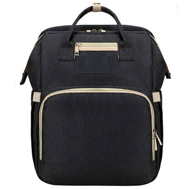 Pikkaboo 4in1 Diaper Bag with Changing Station/Crib-Black - Laadlee