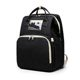 Pikkaboo 4in1 Diaper Bag with Changing Station/Crib-Black - Laadlee