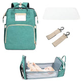 Pikkaboo 4in1 Diaper Bag with Changing Station/Crib-Teal Green - Laadlee