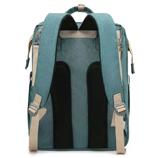 Pikkaboo 4in1 Diaper Bag with Changing Station/Crib-Teal Green - Laadlee