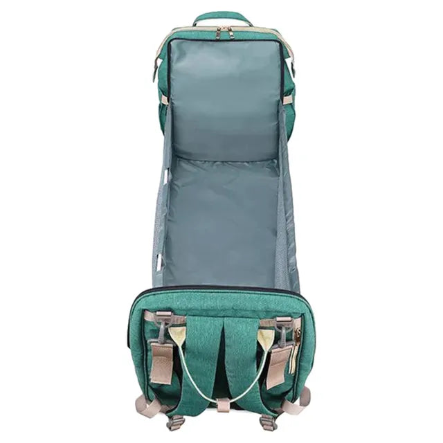 Pikkaboo 4in1 Diaper Bag with Changing Station/Crib-Teal Green - Laadlee