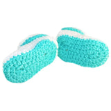 Pikkaboo Cuddles & Snuggles Crochet Baby Booties - White & Green - Laadlee