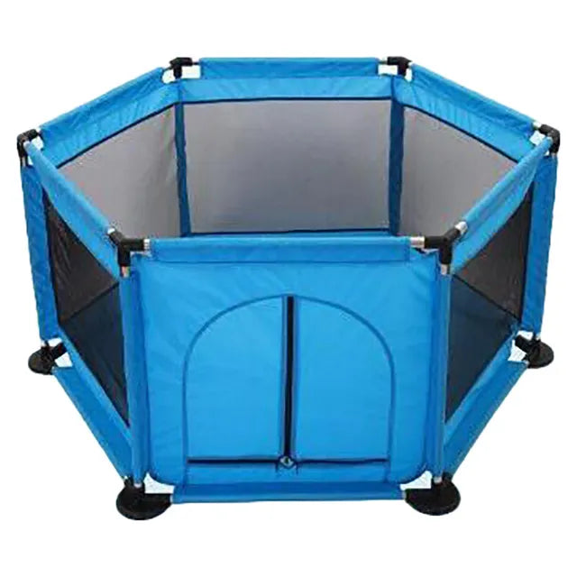 Pikkaboo Portable Playpen with 30 Free balls - Blue - Laadlee