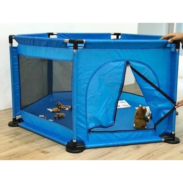Pikkaboo Portable Playpen with 30 Free balls - Blue - Laadlee