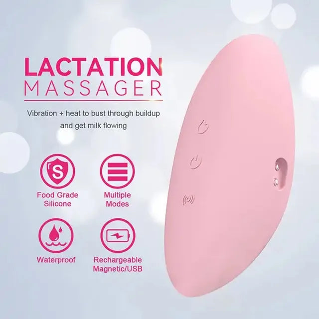 Pikkaboo Rechargeable Lactation Massager For Breastfeeding - Pink - Laadlee