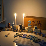 Woody Buddy - Birthday Train - Blue - Laadlee