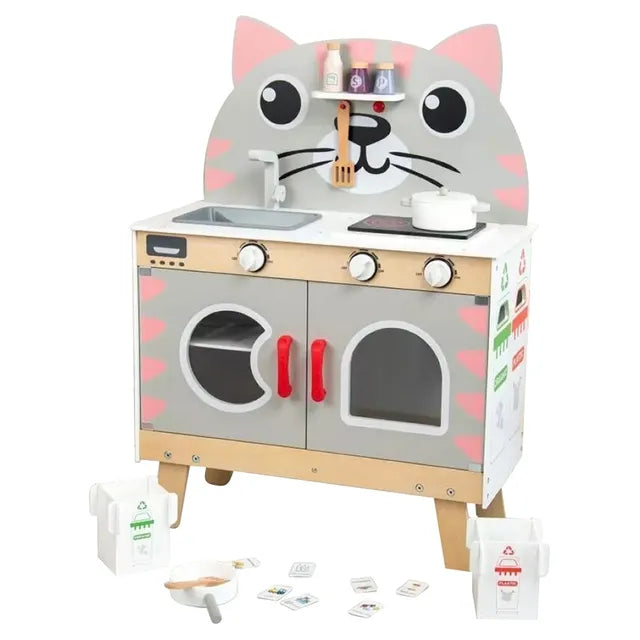 Woody Buddy - Kitty Kitchen - Pink - Laadlee