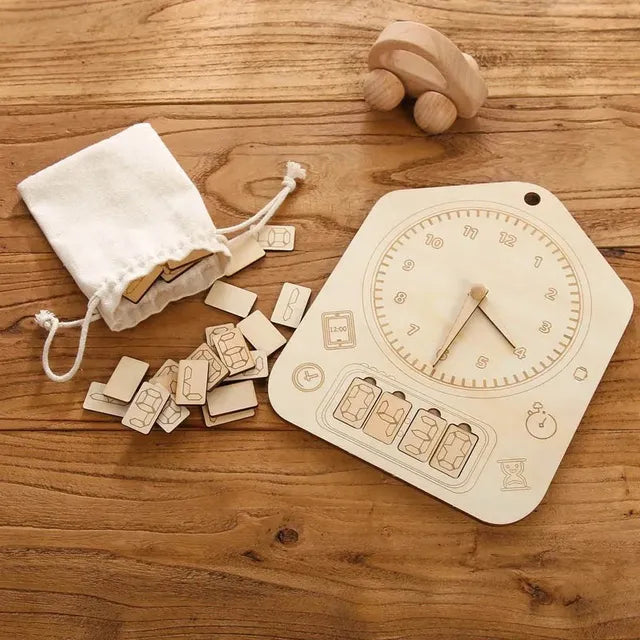 Woody Buddy - Learning Clock - Natural - Laadlee