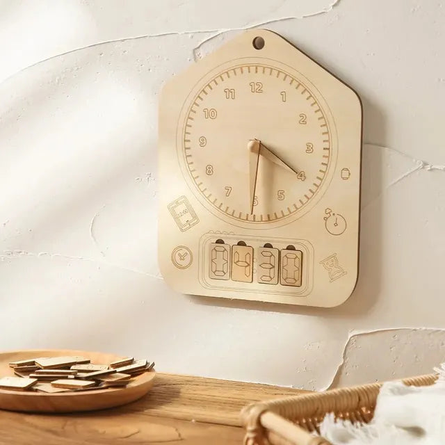 Woody Buddy - Learning Clock - Natural - Laadlee