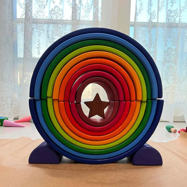 Woody Buddy - Large Rainbow Stacker - Laadlee