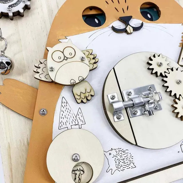 Woody Buddy - Mr. Kitty Busy Board - Orange - Laadlee