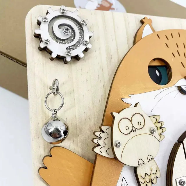 Woody Buddy - Mr. Kitty Busy Board - Orange - Laadlee