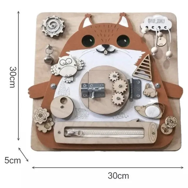 Woody Buddy - Mr. Kitty Busy Board - Orange - Laadlee