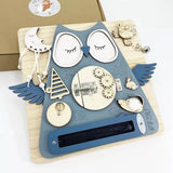Woody Buddy - Mrs. Owl busy Board - Blue - Laadlee