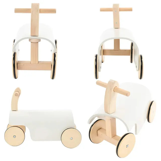 Woody Buddy - Ride-on Balance Car - White - Laadlee