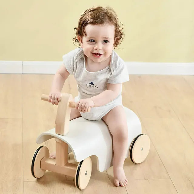 Woody Buddy - Ride-on Balance Car - White - Laadlee