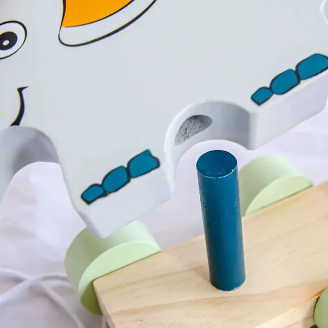 Woody Buddy - Safari Parade Pull along - Grey - Laadlee