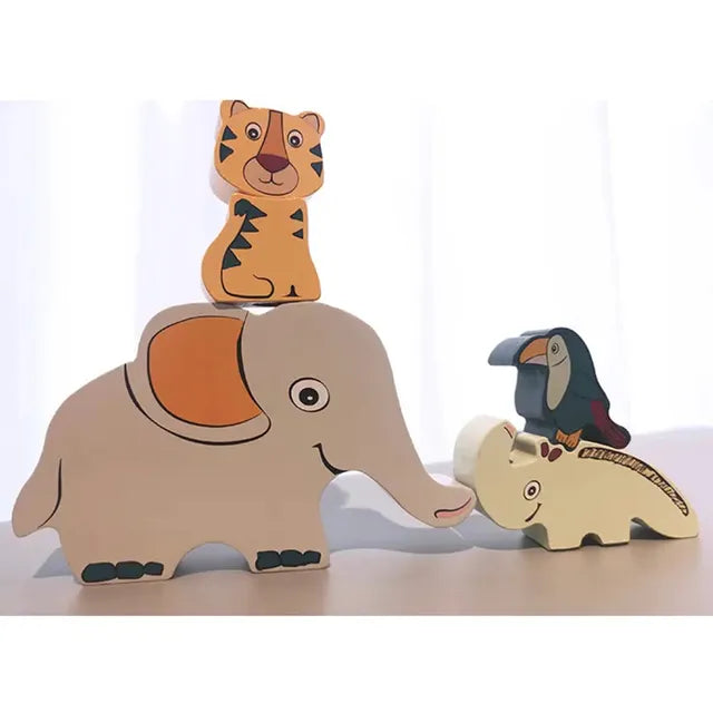 Woody Buddy - Safari Parade Pull along - Grey - Laadlee