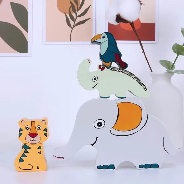 Woody Buddy - Safari Parade Pull along - Grey - Laadlee