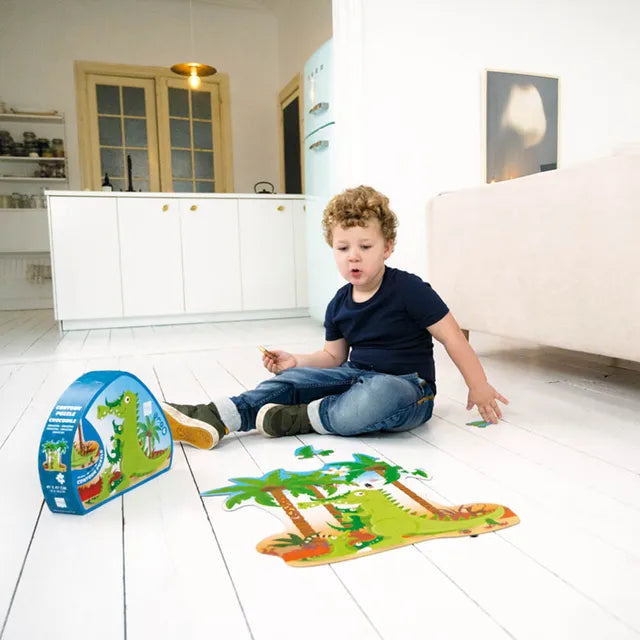 Scratch Europe Crocodile Contour Puzzle 36 Pieces - Laadlee
