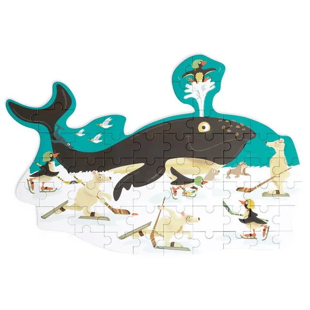 Scratch Europe Whale Contour Puzzle - Laadlee