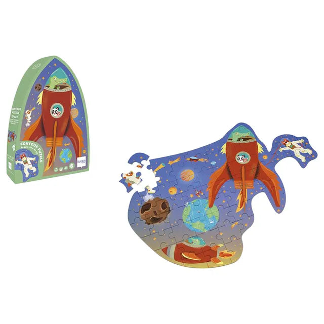 Scratch Europe Space Contour Puzzle 60 Pieces - Laadlee