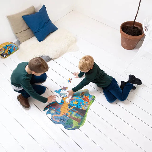 Scratch Europe Dragon Contour Puzzle 61 Pieces - Laadlee