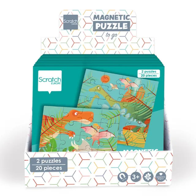 Scratch Europe Dinosaurs Magnetic Puzzle Book To Go - Laadlee