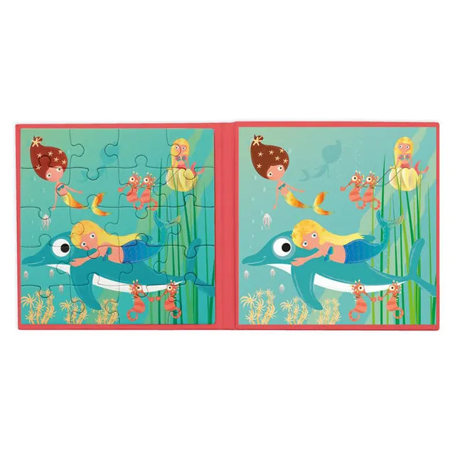 Scratch Europe Mermaids Magnetic Puzzle Book To Go - Laadlee