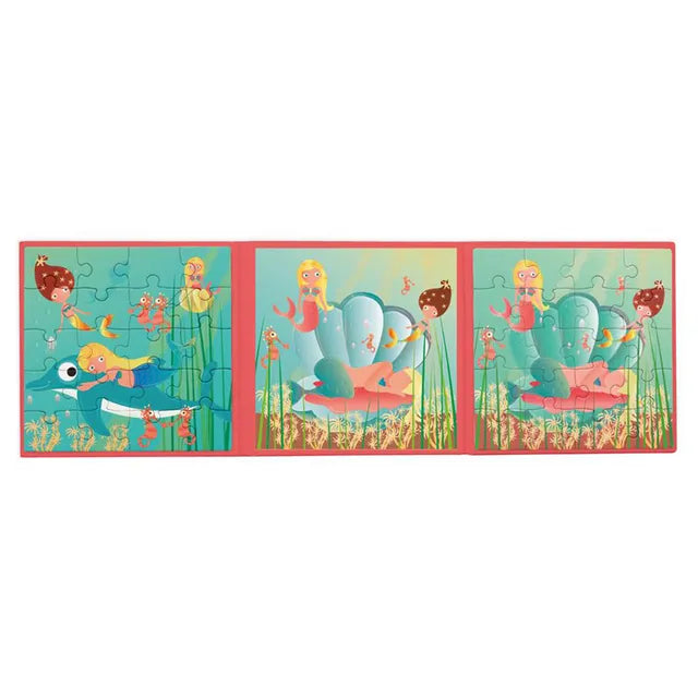 Scratch Europe Mermaids Magnetic Puzzle Book To Go - Laadlee