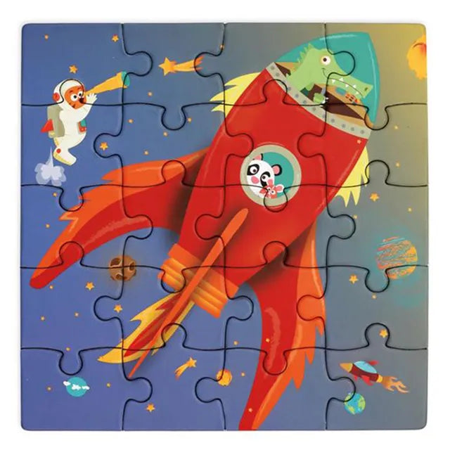 Scratch Europe Space Magnetic Puzzle Book To Go - Laadlee