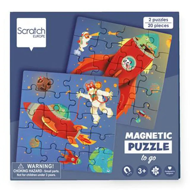 Scratch Europe Space Magnetic Puzzle Book To Go - Laadlee