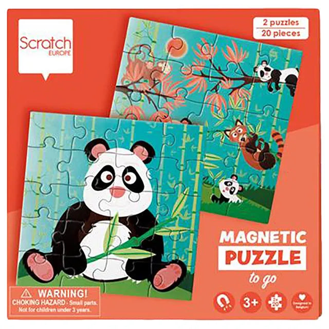 Scratch Europe Panda 20 Pcs Magnetic Puzzle Book To Go - Laadlee