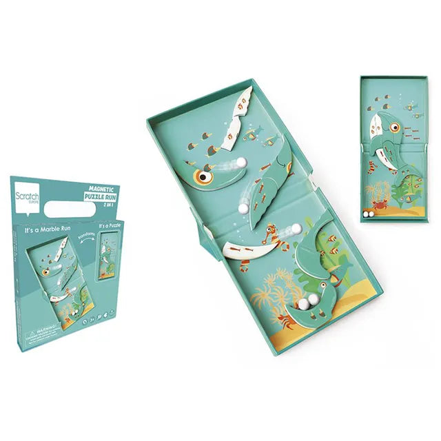 Scratch Europe Whale 9 Pcs Magnetic Puzzle Run - Laadlee