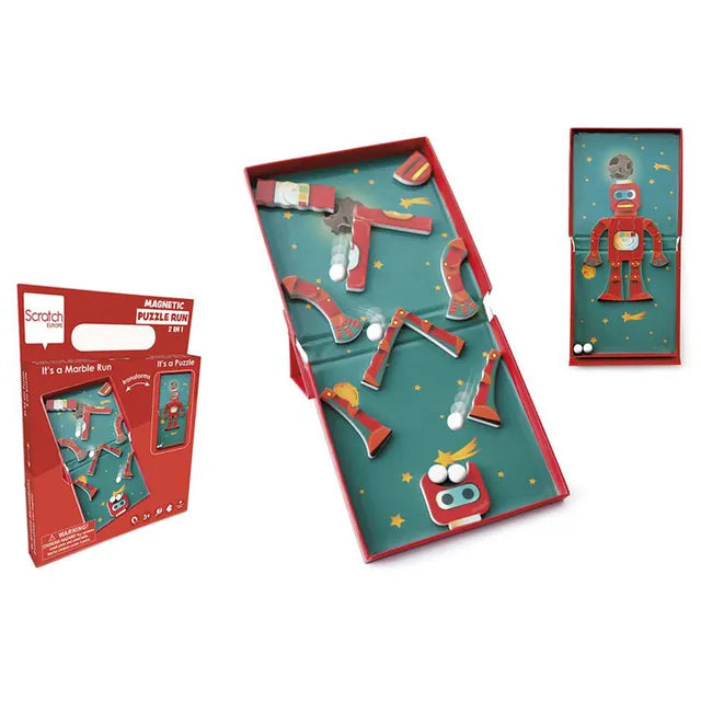 Scratch Europe Robot 11 Pcs Magnetic Puzzle Run - Laadlee