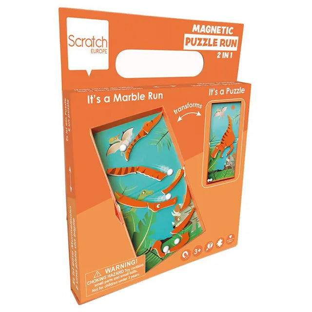 Scratch Europe Dino 11 Pcs Magnetic Puzzle Run - Laadlee