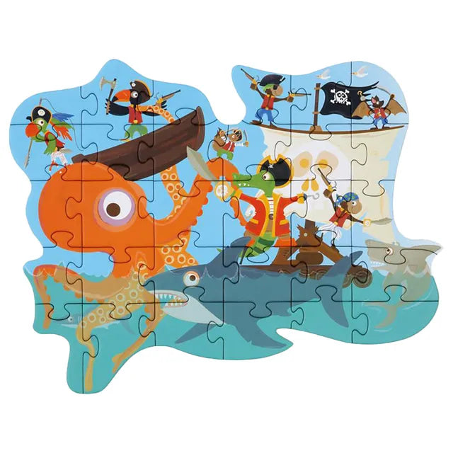 Scratch Europe Pirates Contour Puzzle 29 Pcs - Laadlee