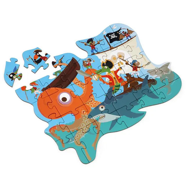 Scratch Europe Pirates Contour Puzzle 29 Pcs - Laadlee