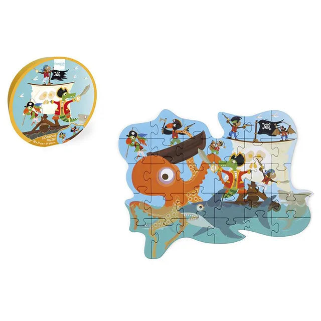 Scratch Europe Pirates Contour Puzzle 29 Pcs - Laadlee