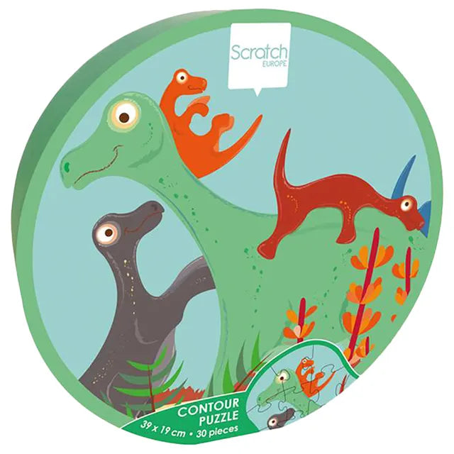 Scratch Europe Dino Contour Puzzle 30 Pcs - Laadlee