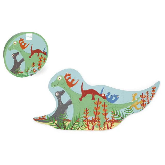 Scratch Europe Dino Contour Puzzle 30 Pcs - Laadlee